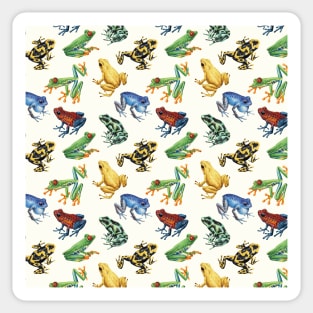 Frogs on natural white Sticker